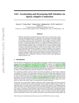 SAC: Accelerating and Structuring Self-Attention via Sparse Adaptive
  Connection