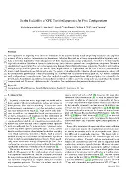 On the scalability of CFD tool for supersonic jet flow configurations
