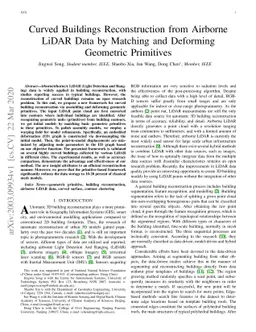 Curved Buildings Reconstruction from Airborne LiDAR Data by Matching and
  Deforming Geometric Primitives