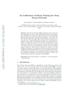 On Calibration of Mixup Training for Deep Neural Networks