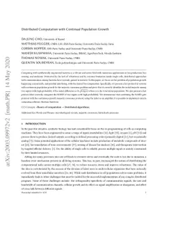 Distributed Computation with Continual Population Growth