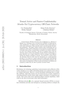 Toward Active and Passive Confidentiality Attacks On Cryptocurrency
  Off-Chain Networks