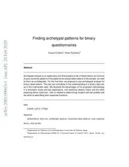 Finding archetypal patterns for binary questionnaires