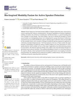 Bio-Inspired Modality Fusion for Active Speaker Detection