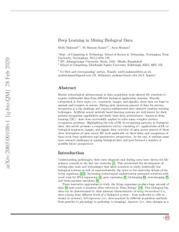 Deep Learning in Mining Biological Data
