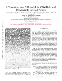 A Time-dependent SIR model for COVID-19 with Undetectable Infected
  Persons