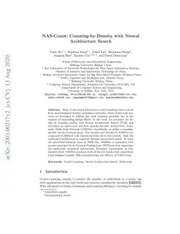 NAS-Count: Counting-by-Density with Neural Architecture Search