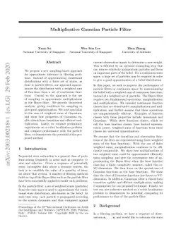 Multiplicative Gaussian Particle Filter