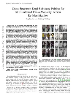 Cross-Spectrum Dual-Subspace Pairing for RGB-infrared Cross-Modality
  Person Re-Identification