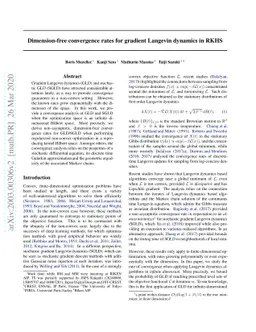 Dimension-free convergence rates for gradient Langevin dynamics in RKHS