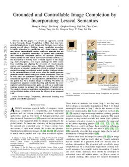 Grounded and Controllable Image Completion by Incorporating Lexical
  Semantics