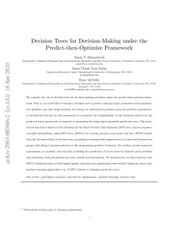 Decision Trees for Decision-Making under the Predict-then-Optimize
  Framework