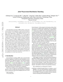 Joint Wasserstein Distribution Matching