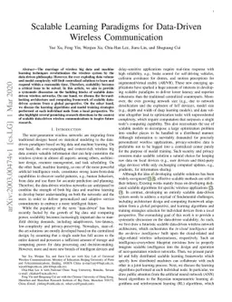 Scalable Learning Paradigms for Data-Driven Wireless Communication