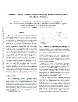 PointASNL: Robust Point Clouds Processing using Nonlocal Neural Networks
  with Adaptive Sampling