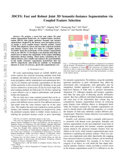 3DCFS: Fast and Robust Joint 3D Semantic-Instance Segmentation via
  Coupled Feature Selection