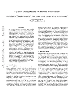 Ego-based Entropy Measures for Structural Representations