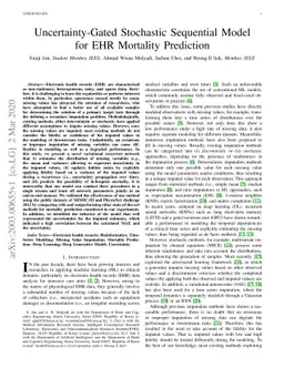 Uncertainty-Gated Stochastic Sequential Model for EHR Mortality
  Prediction
