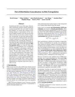 Out-of-Distribution Generalization via Risk Extrapolation (REx)