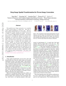 Deep Image Spatial Transformation for Person Image Generation
