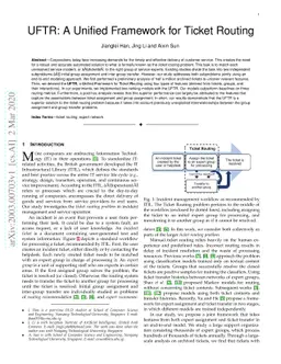 UFTR: A Unified Framework for Ticket Routing