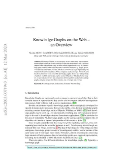 Knowledge Graphs on the Web -- an Overview