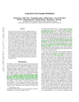 Long Short-Term Sample Distillation