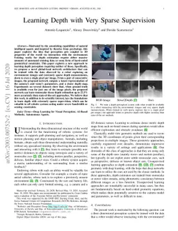 Learning Depth With Very Sparse Supervision