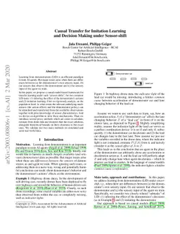 Causal Transfer for Imitation Learning and Decision Making under
  Sensor-shift