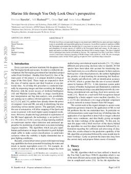 Marine life through You Only Look Once's perspective