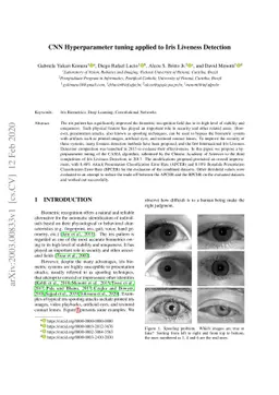 CNN Hyperparameter tuning applied to Iris Liveness Detection