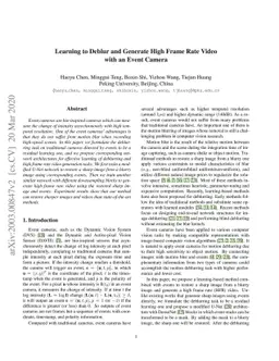 Learning to Deblur and Generate High Frame Rate Video with an Event
  Camera