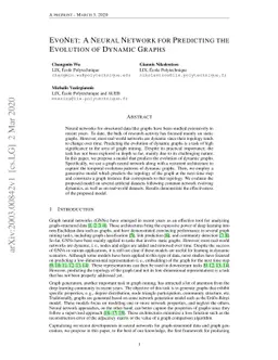 EvoNet: A Neural Network for Predicting the Evolution of Dynamic Graphs
