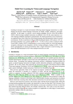 Multi-View Learning for Vision-and-Language Navigation