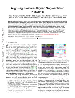 AlignSeg: Feature-Aligned Segmentation Networks