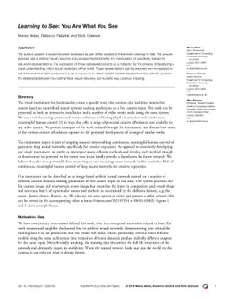 Learning to See: You Are What You See