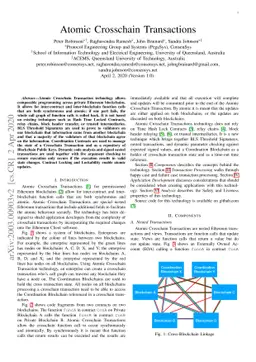 Atomic Crosschain Transactions White Paper