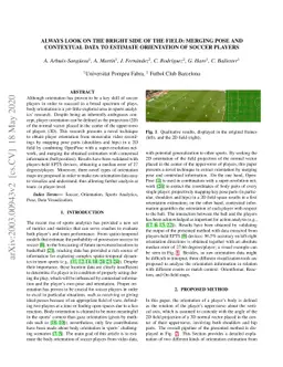 Always Look on the Bright Side of the Field: Merging Pose and Contextual
  Data to Estimate Orientation of Soccer Players