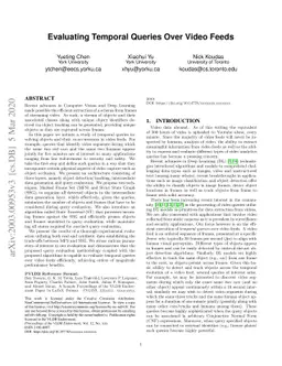 Evaluating Temporal Queries Over Video Feeds