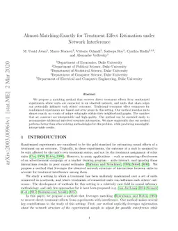 Almost-Matching-Exactly for Treatment Effect Estimation under Network
  Interference