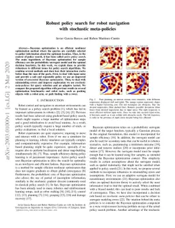 Robust Policy Search for Robot Navigation