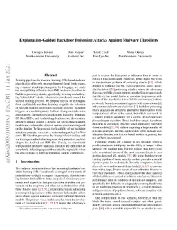 Explanation-Guided Backdoor Poisoning Attacks Against Malware
  Classifiers