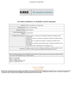 On robot compliance. A cerebellar control approach