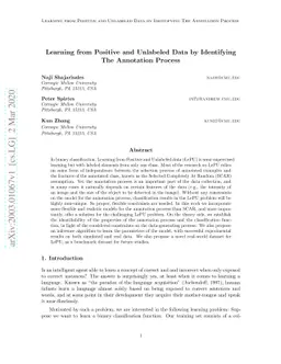 Learning from Positive and Unlabeled Data by Identifying the Annotation
  Process