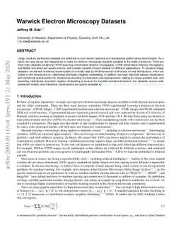 Warwick Electron Microscopy Datasets