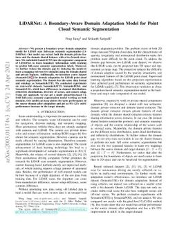 LiDARNet: A Boundary-Aware Domain Adaptation Model for Point Cloud
  Semantic Segmentation