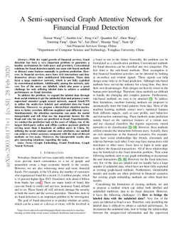 A Semi-supervised Graph Attentive Network for Financial Fraud Detection