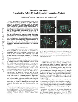 Learning to Collide: An Adaptive Safety-Critical Scenarios Generating
  Method