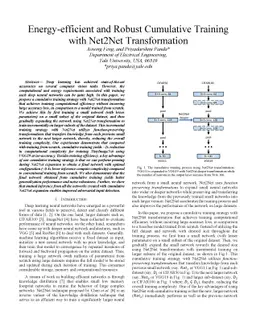 Energy-efficient and Robust Cumulative Training with Net2Net
  Transformation