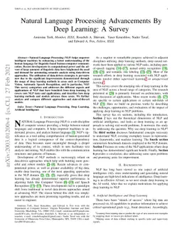 Natural Language Processing Advancements By Deep Learning: A Survey